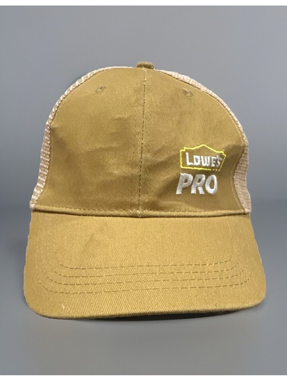 Lowe’s Pro Build Something Together Lumber Concrete Plumbing Tan Baseball Cap